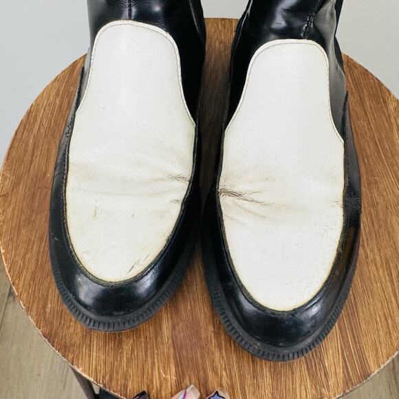 Dr Martens Aimelya Black And White Leather Chelsea Boots Women’s Size 7 - Picture 4 of 12